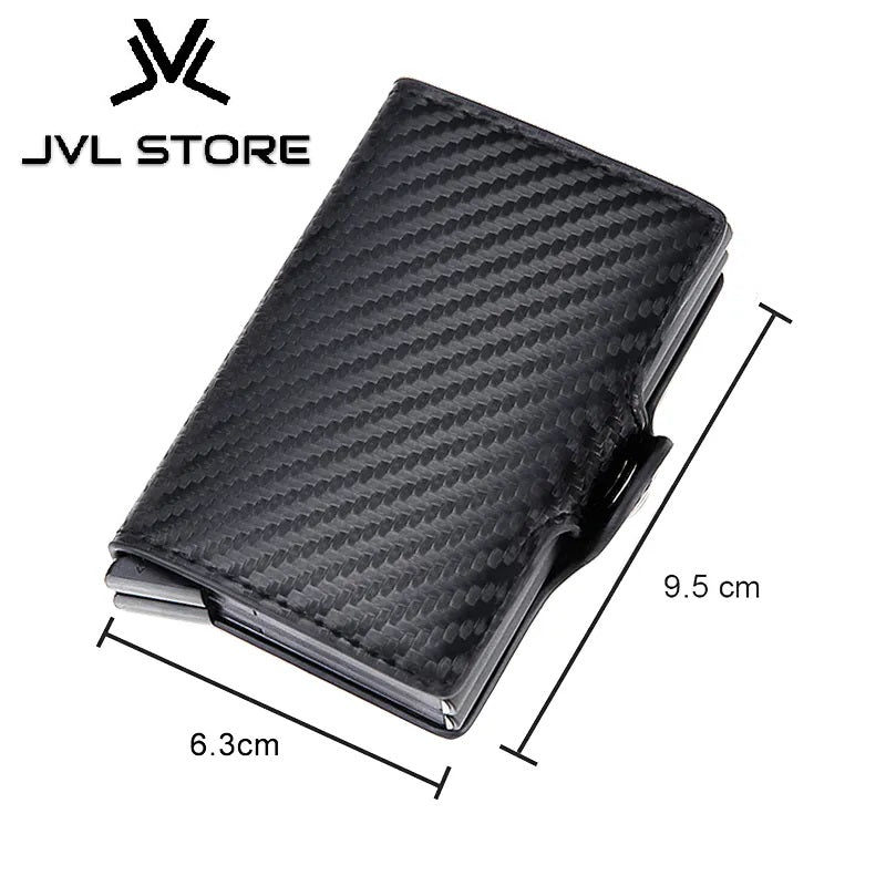 Carbon Style cardholder heren wallet Anti Rfid double