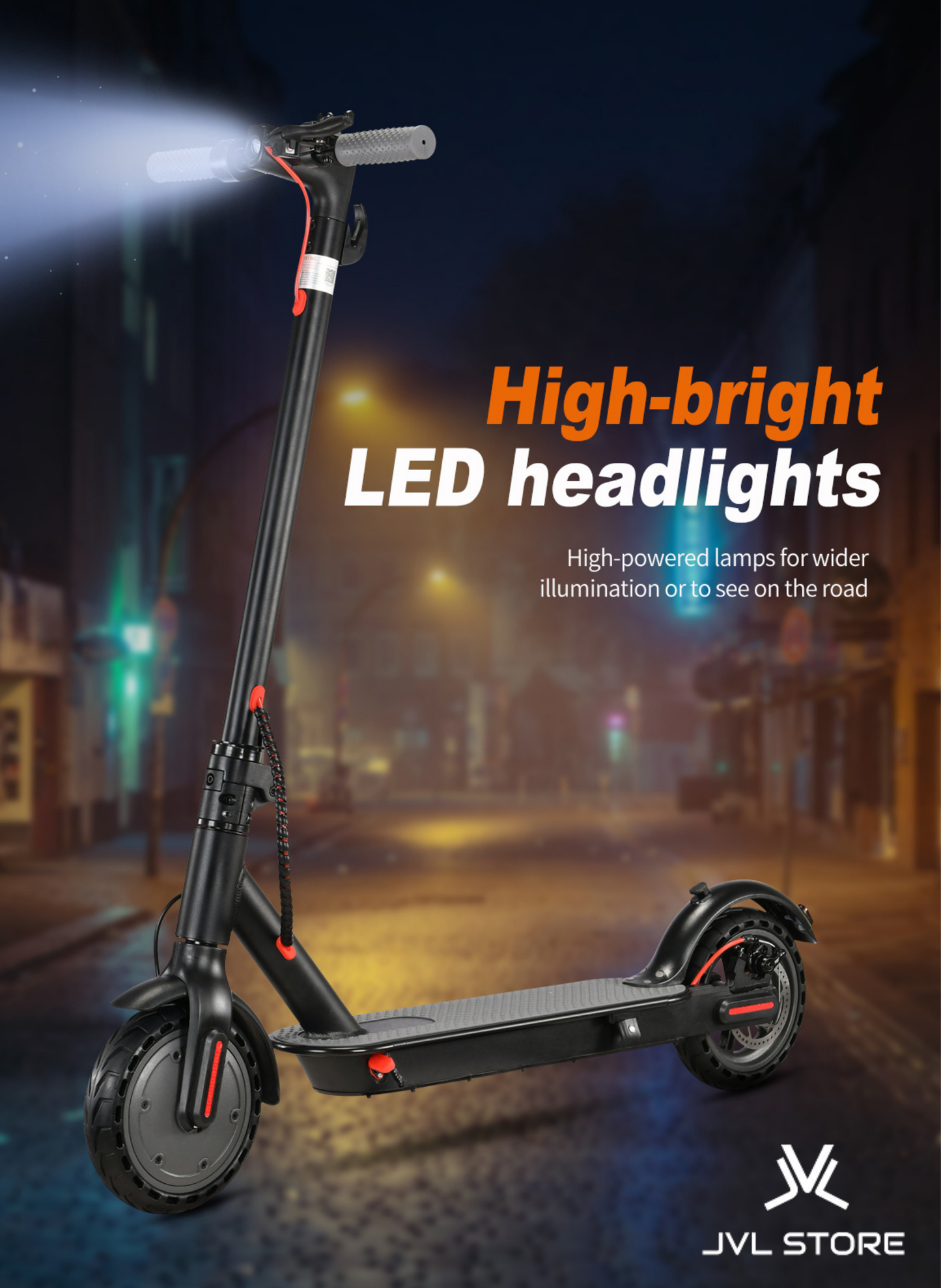 JVL E-step 350W - 35km Bereik - 3 Rijmodi (Eco/Normaal/Sport) - App Verbinding - Voor- & Achterverlichting