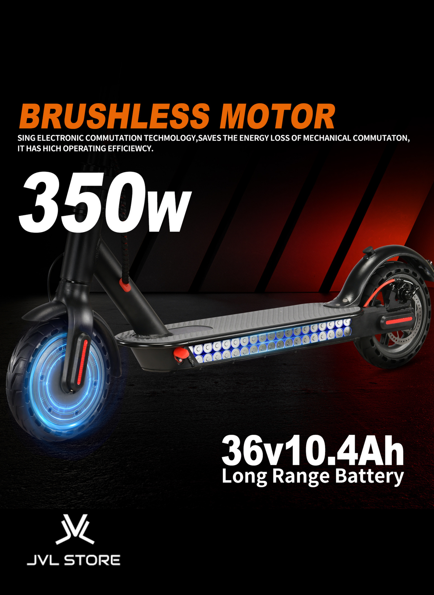 JVL E-step 350W - 35km Bereik - 3 Rijmodi (Eco/Normaal/Sport) - App Verbinding - Voor- & Achterverlichting