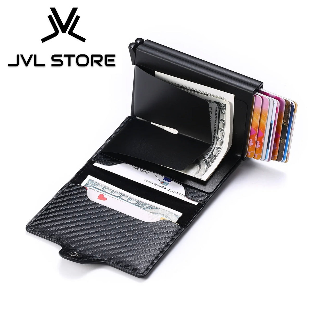 Carbon Style cardholder  heren wallet Anti Rfid double